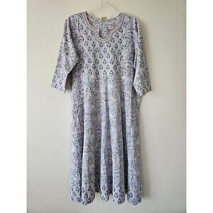 Paneri Embroidery A-Line Long Kurta, Size XL